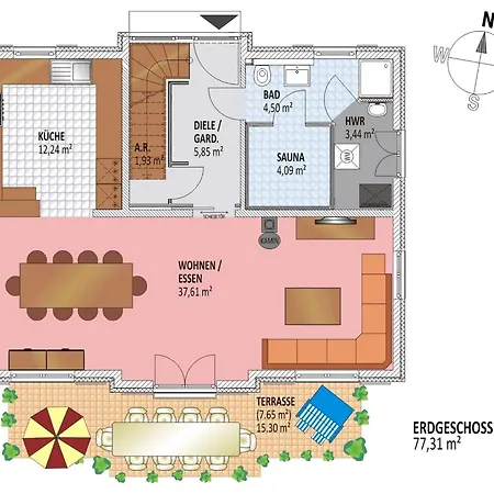 Casa de Férias Mara Mit 5 Schlafzimmern